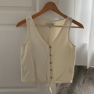 Madewell Texture & Thread tie front tank top